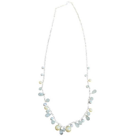 Elegant Beaded Pearl and Crystal Necklace - Picture 8 of 8